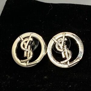 YSL buttons transformed to earrings